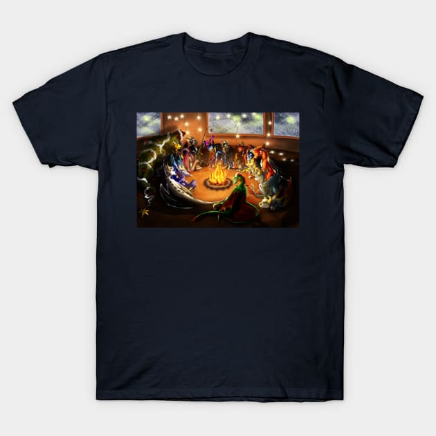 Dragon Circle T-Shirt by Golden Griffiness Studio